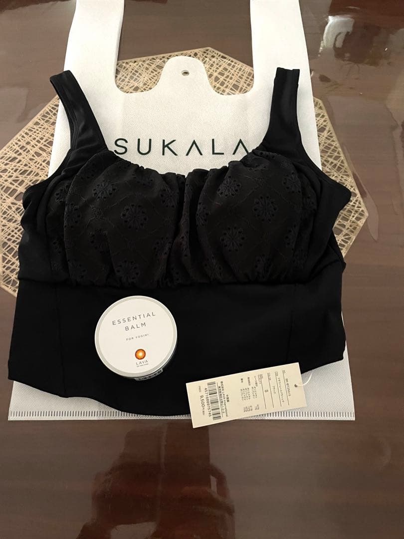 セット売り SUKALA フラワーレースブラトップ　 ブラックS ・バーム