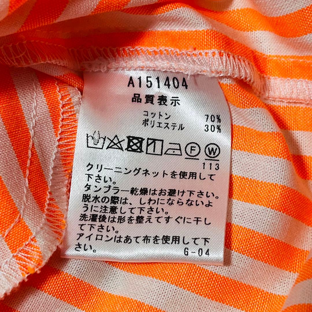 新品 アルチビオ ゴルフワンピース ストライプシャツワンピース 袖フリル 38