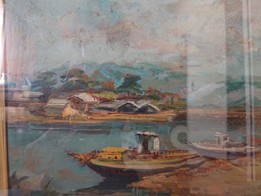 油彩肉筆 大正~昭和レトロ風景画