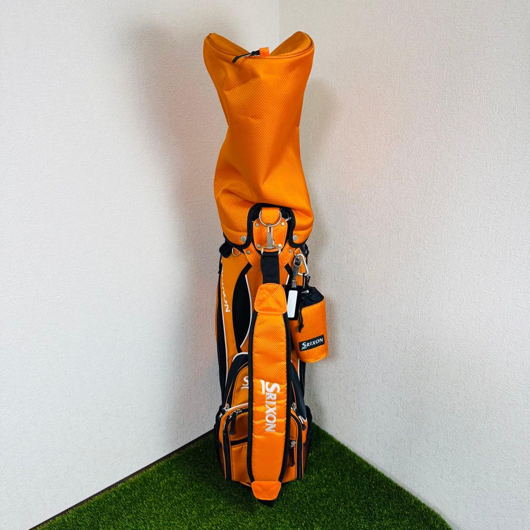 【美品】SRIXON キャディバッグ オレンジ ドリンクホルダー付き