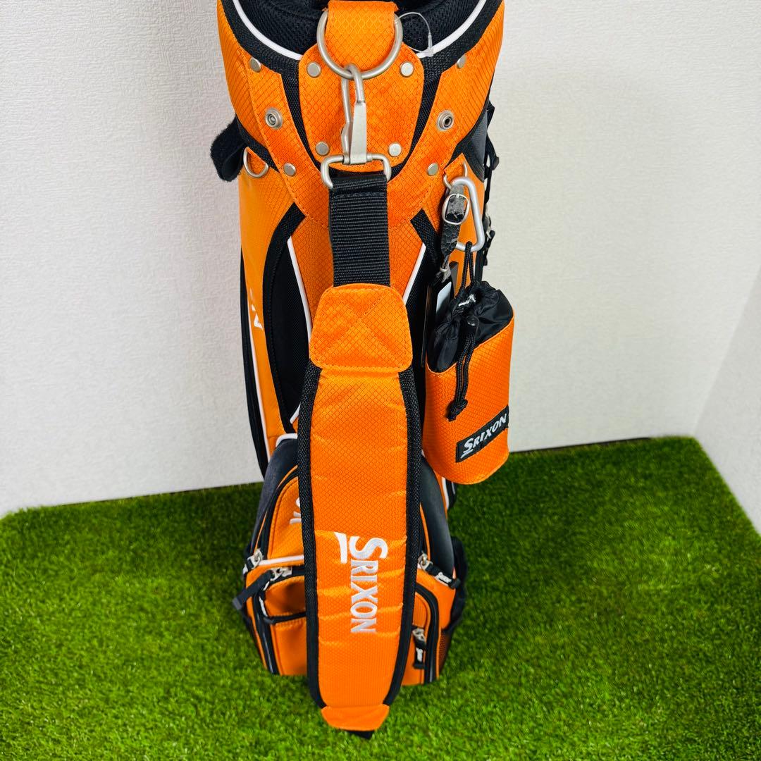 【美品】SRIXON キャディバッグ オレンジ ドリンクホルダー付き