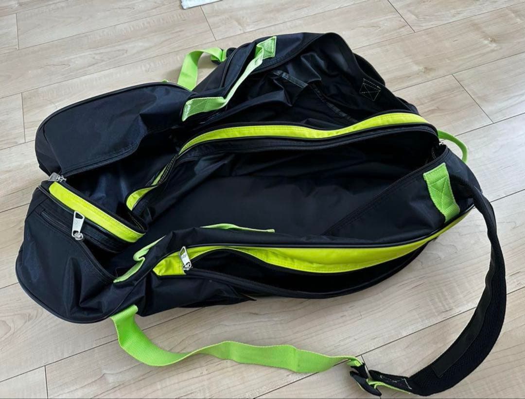 [美品] YONEX バドミントンバッグ 黒/黄緑