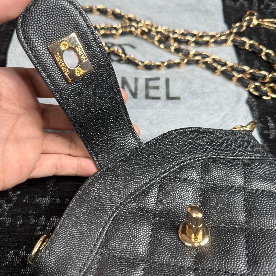 CHANEL ノベルティ キルティング 2way ショルダーバッグ ブラック