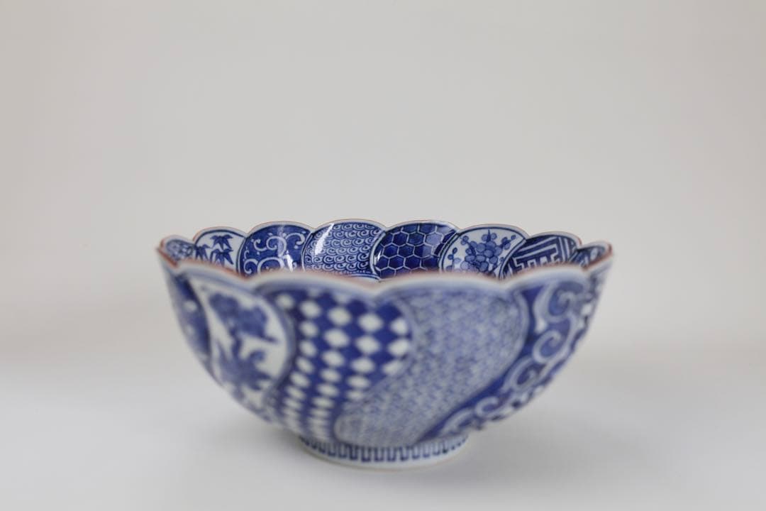 九谷焼 寿楽 祥瑞捻 鉢 菓子器 染付 煎茶器