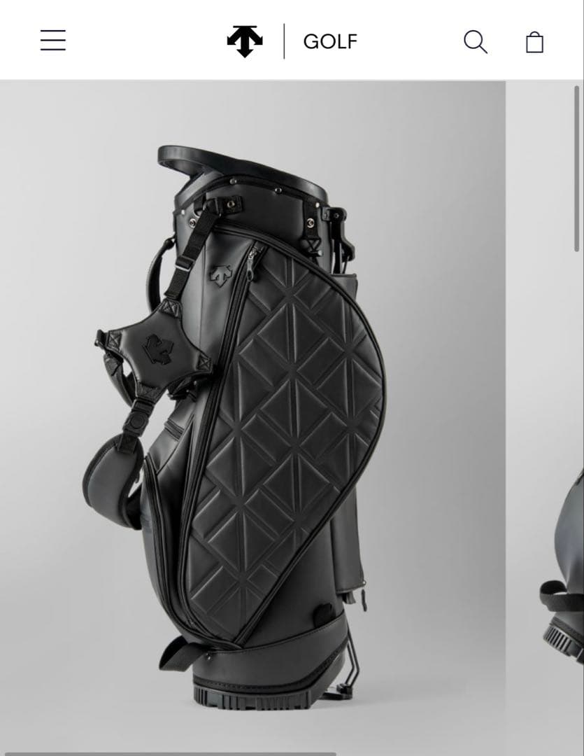 美品◼️デサントキャディバッグ黒レディースメンズコブラピンキャロテイラゴルフクラブ