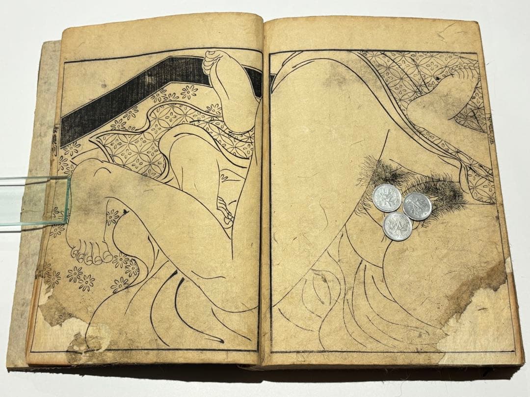 男色図入り「女貞訓下所文庫」月岡雪鼎 明和五年頃刊 1冊|浮世絵 春画 艶本和本