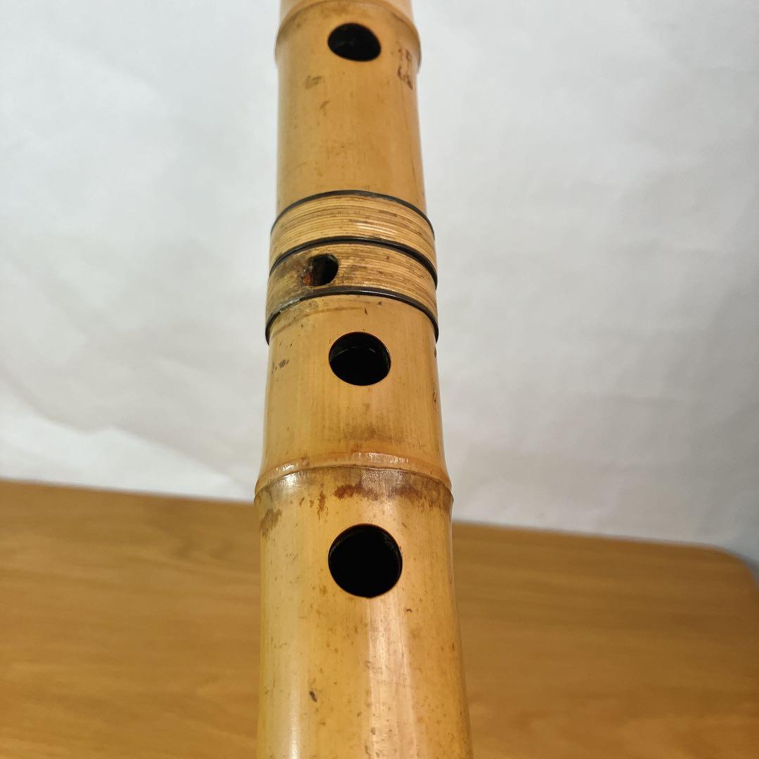 尺八 竹治銘 約1.4尺 42cm 和楽器 伝統工芸 竹製 管楽器