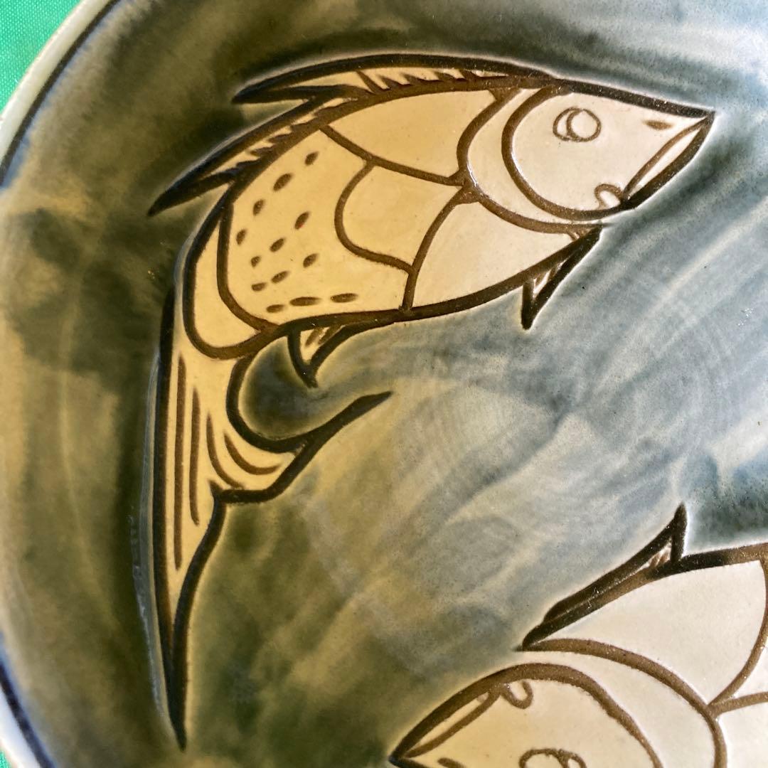 やちむん　壺屋焼　魚紋皿
