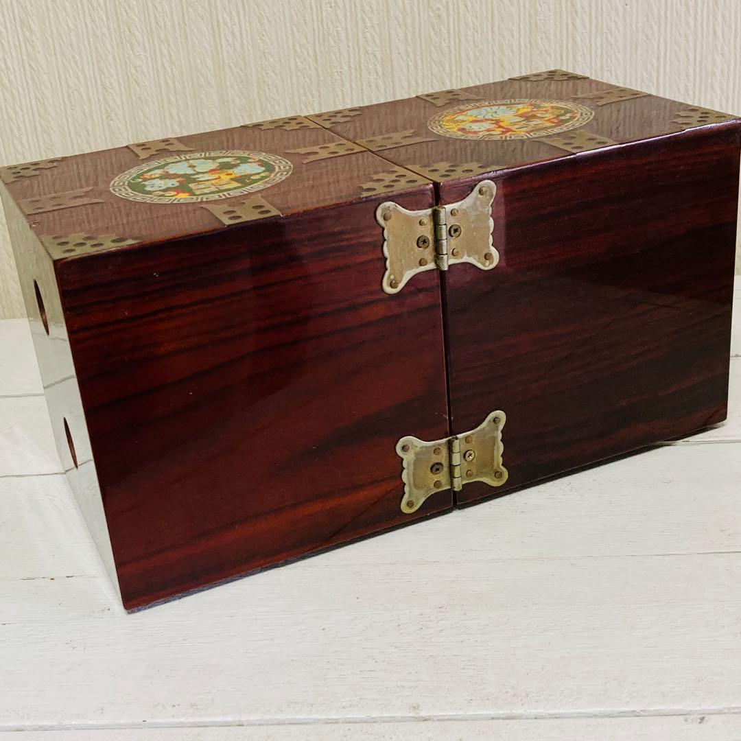 韓国 伝統工芸品 螺鈿細工 小物入れ 宝石箱 漆器 ジュエリーボックス