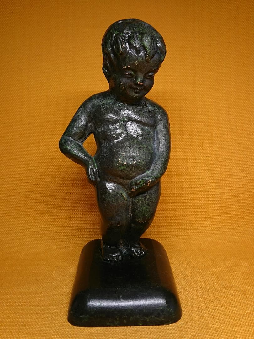 【美品】人形　銅製　ブロンズ像　北欧　置物　インテリア　工芸品　美術品A2578