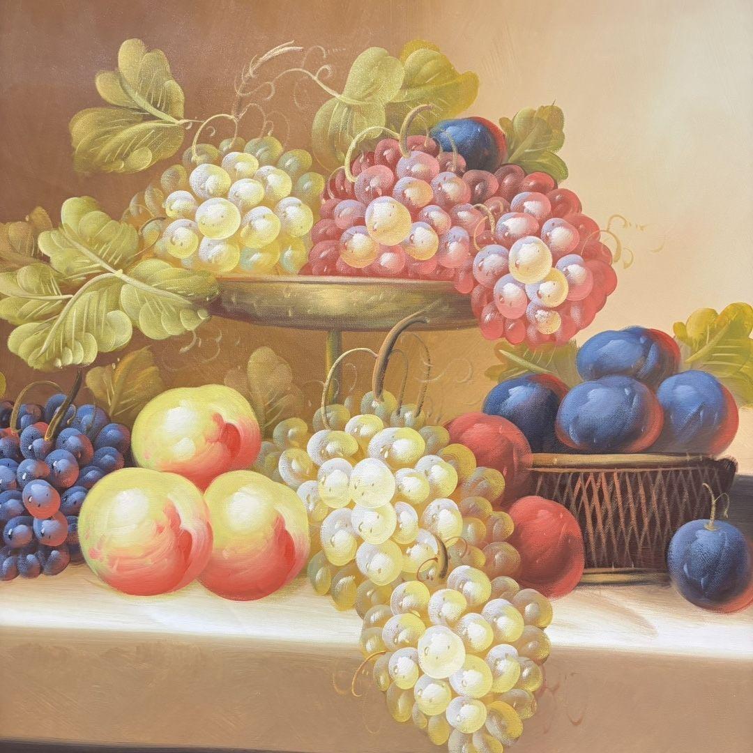 手描き 水彩油画 静物画 潘鸿海 作品図 中国絵画 約70×100cm 未表装