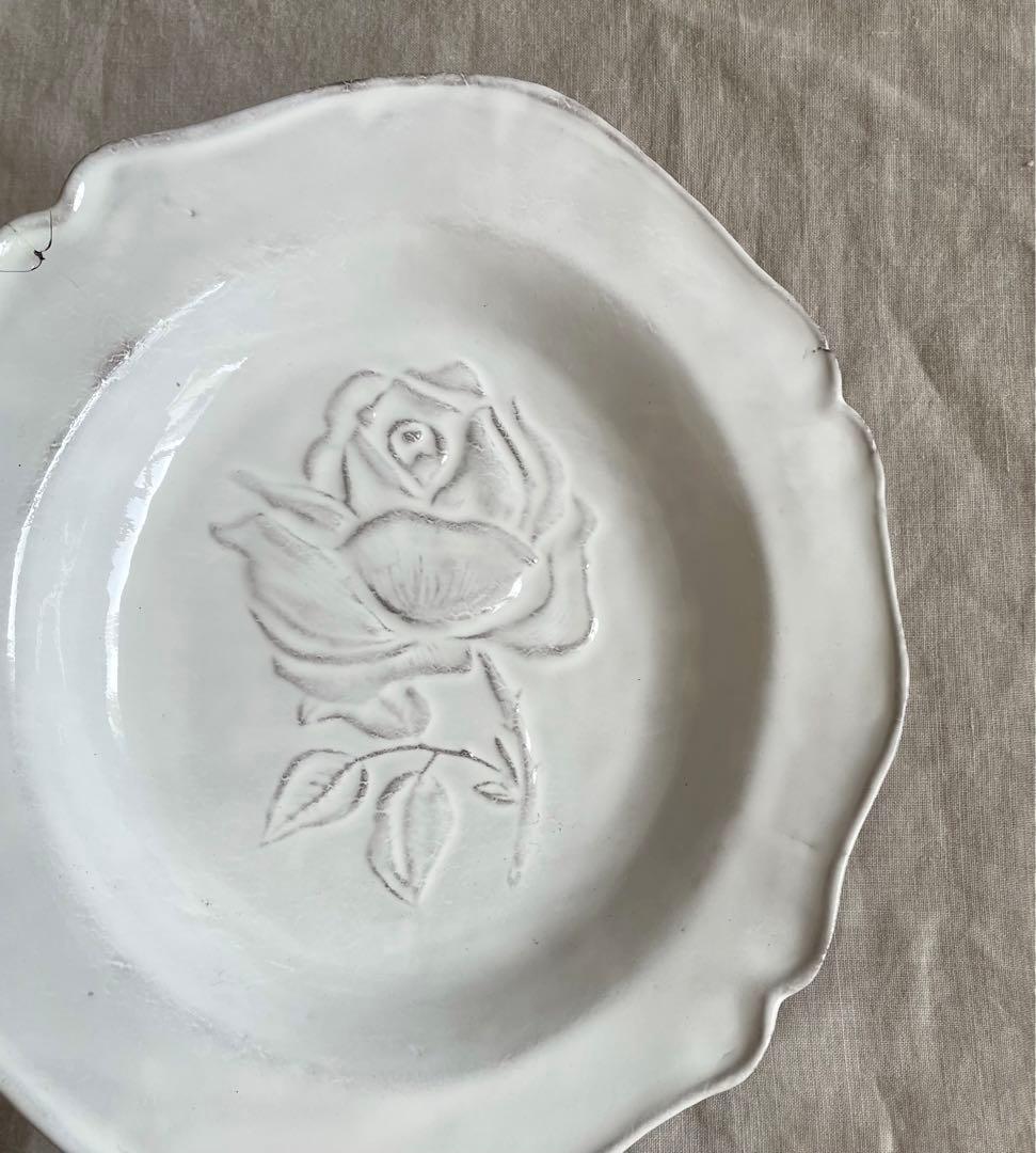 ASTIER de VILLATTE. アスティエ フルール　バラ　深皿　修復
