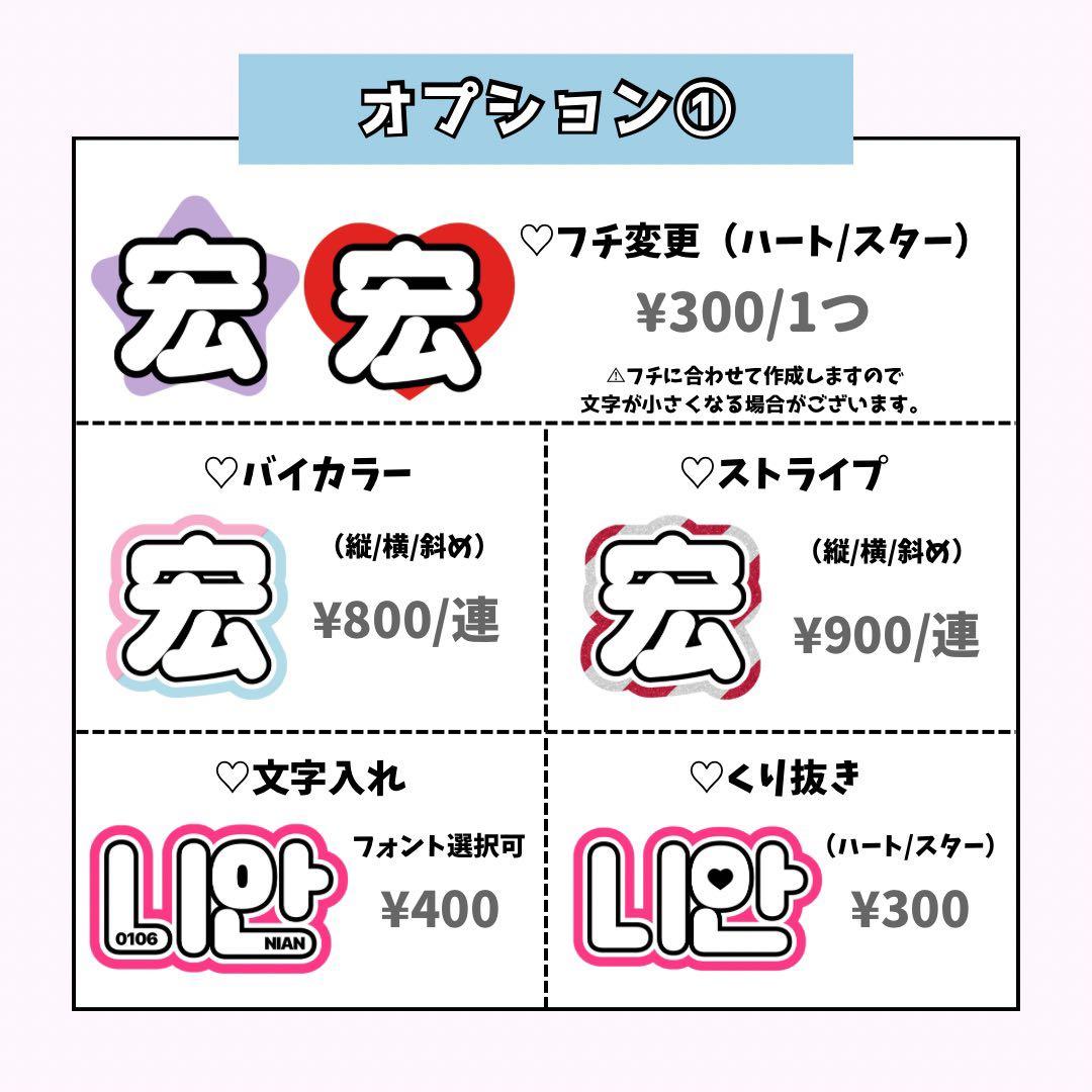 ^. .^♡ページ♡ネームボード うちわ文字 連結文字パネル オーダー