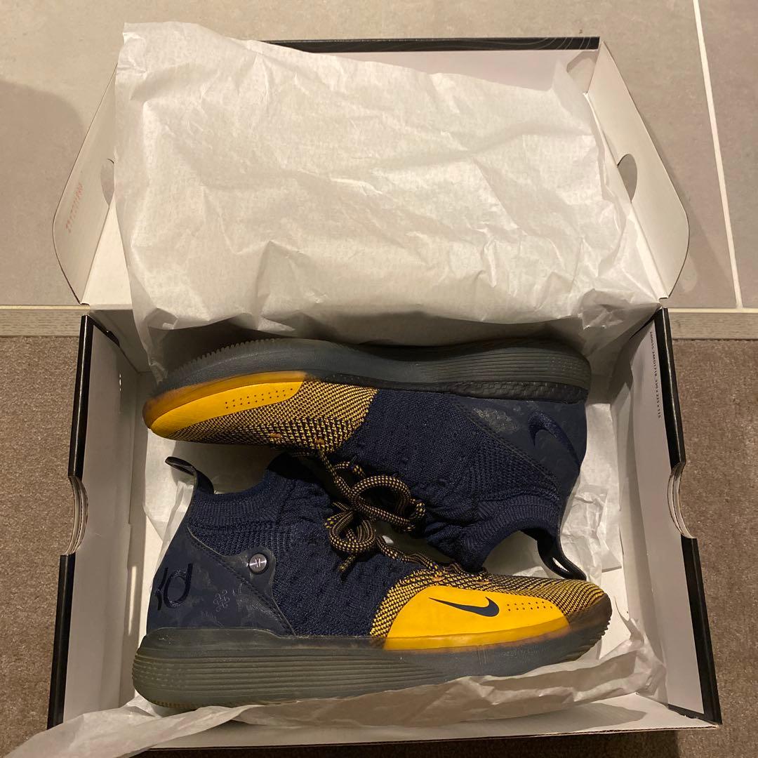 ナイキ　バッシュ KD 11 XI ケビン デュラント Navy イエロー
