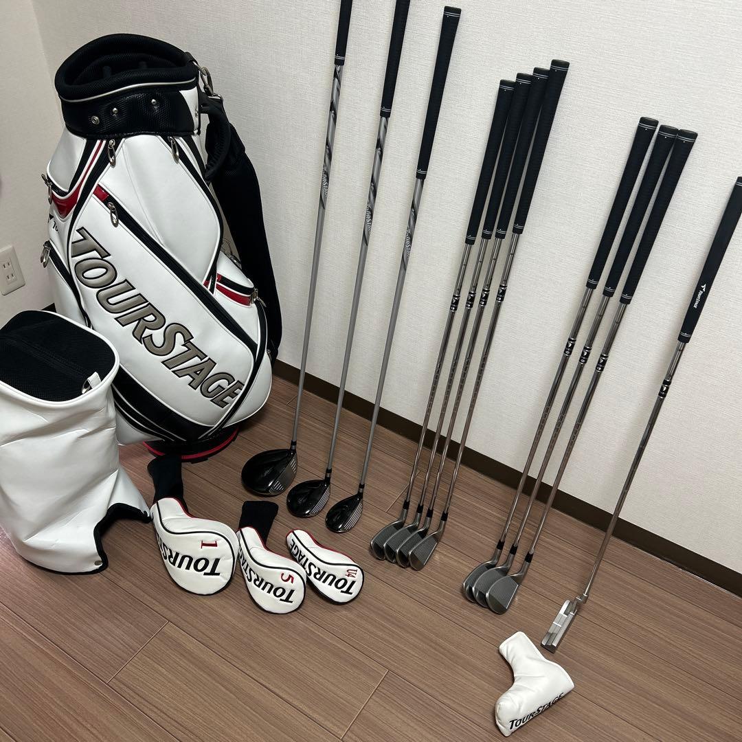 超人気！ツアーステージ V002 フルセット 11本 キャディバッグ付 初心者向