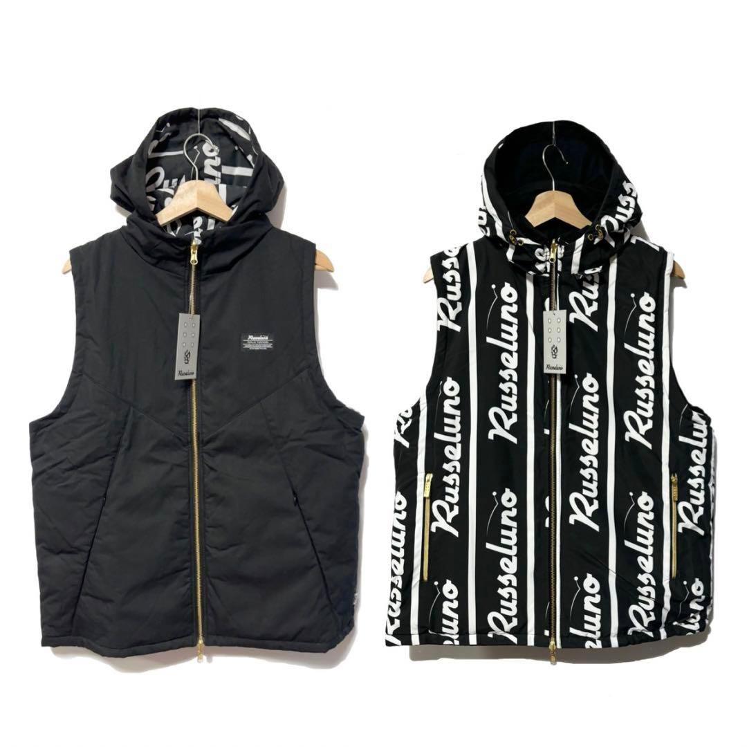 新品 ラッセルノ ゴルフ 2Way リバーシブル ベスト ブラック XL 6
