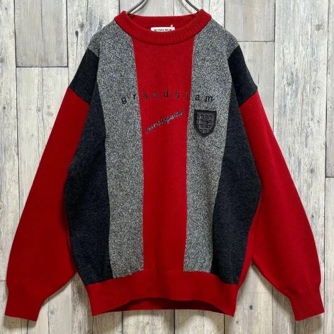 マンシングウェアMunsingwear セーター　ニット　ウール　ラム　LL