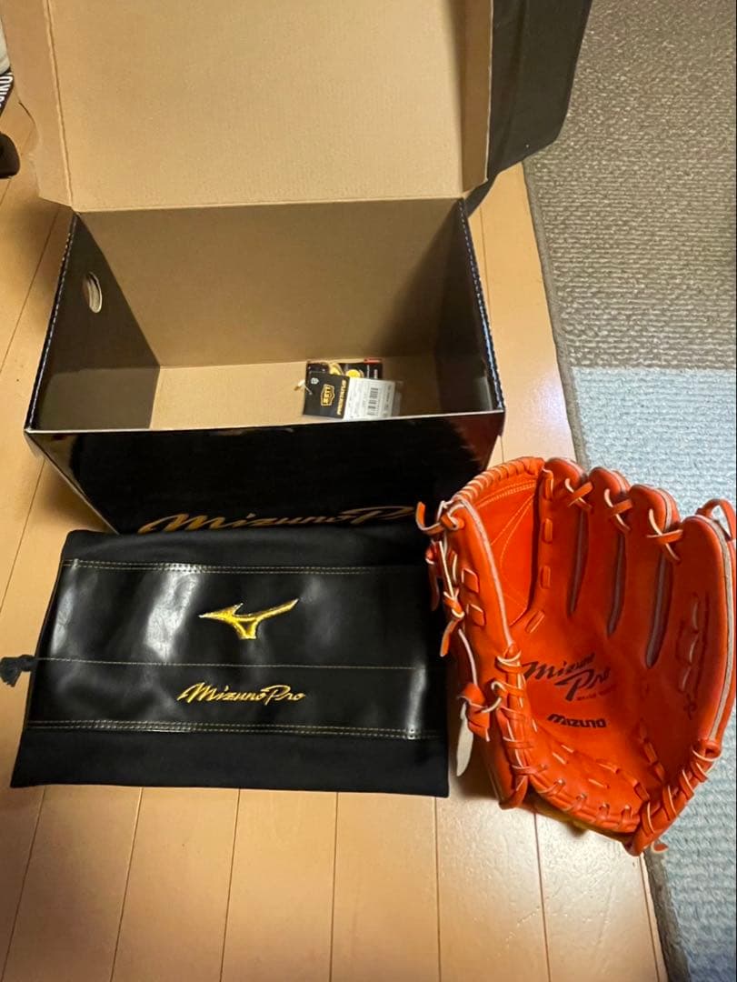 Mizuno Pro 硬式グローブ オレンジ