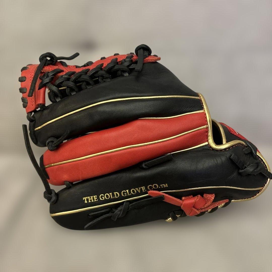 両投げ用　ローリングス Gold Glove 野球グローブ 黒/赤