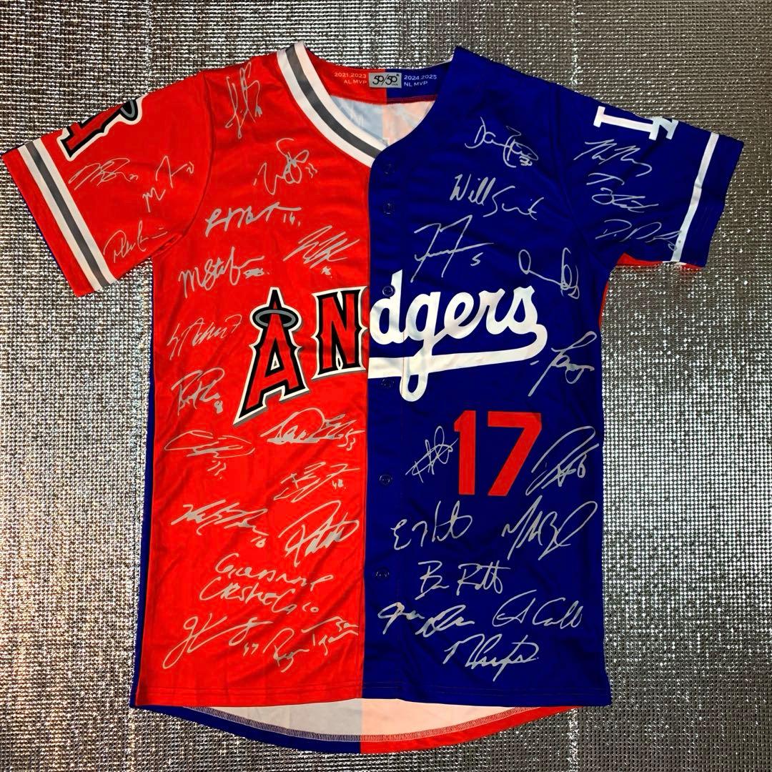 さ*と様 大谷翔平　最新版2025　フルメンバーサインミックスユニフォーム　エン