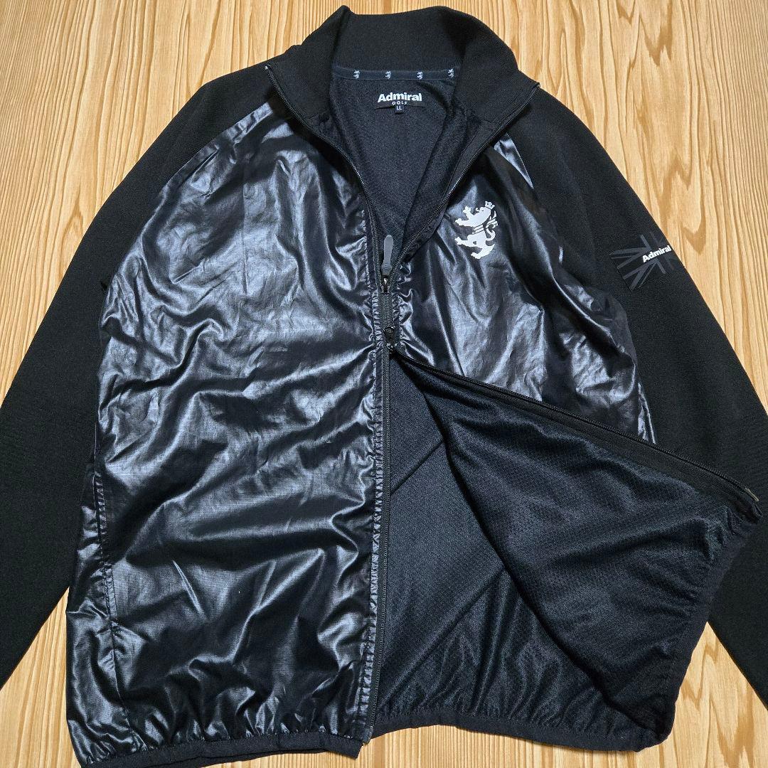 アドミラルゴルフ　メンズゴルフウェア　ビッグランパントジャケット　軽量防風　LL