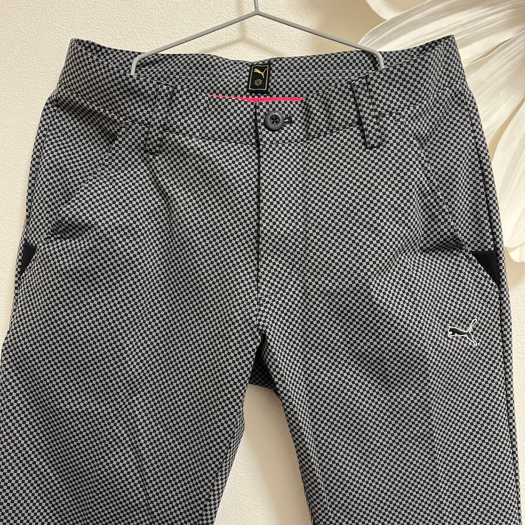 PUMA GOLF プーマ ゴルフパンツ チェック柄 ブラック グレー メンズ