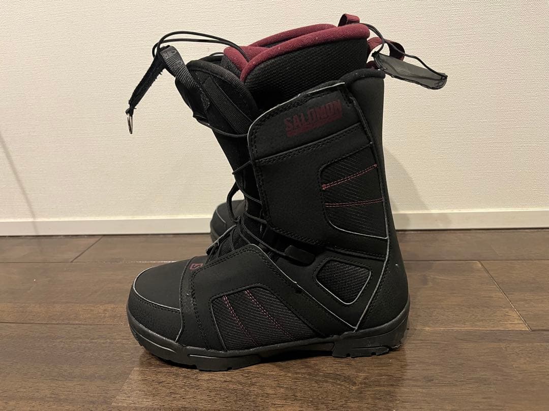 Salomon スノーボードブーツ ブラック/バーガンディ　1度使用