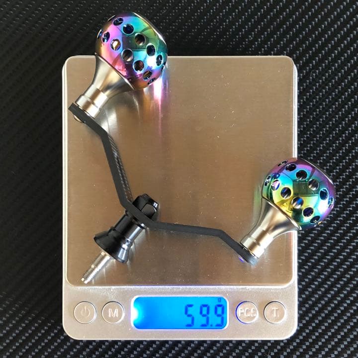 シマノ用スピニングリールカーボンダブルハンドル パワーハンドルノブセット
