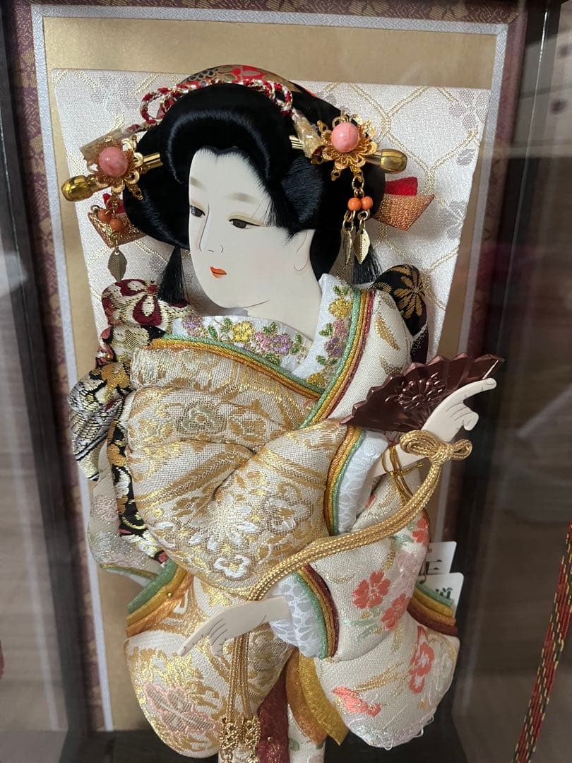 京都西陣織 正絹帯地 押絵羽子板 高級羽子板 ケース入 節句人形 羽子板 訳あり