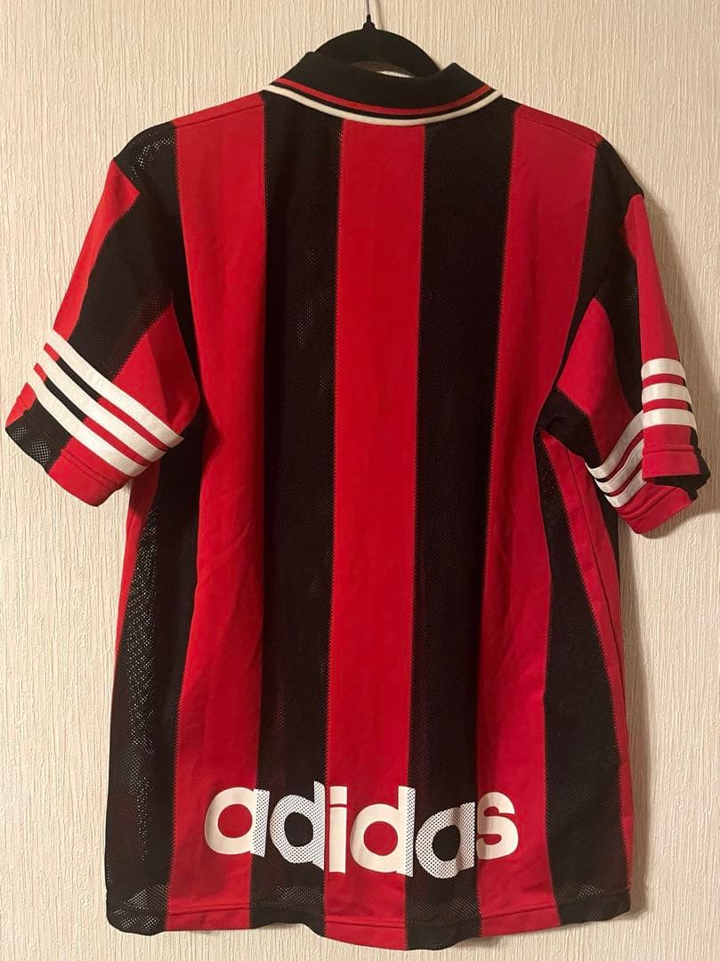 ビンテージ 90s adidas メンズL ユニフォーム　ストライプ　メッシュ