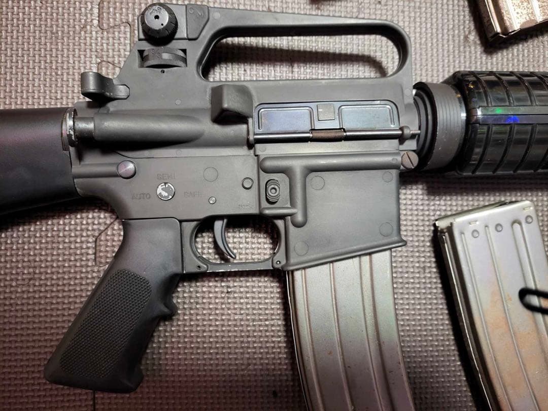 セット M16 GMC ガスガン ブラック マガジン4本付き (ジャンク)