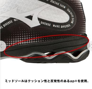 MIZUNO ミズノ ウェーブダイバース DE2 　25.5　ホワイト