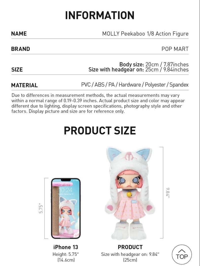 その他 MOLLY Peekaboo 1/8 Action Figure popmart