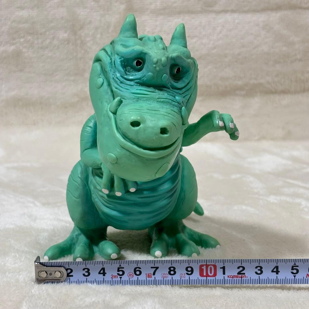 【希少】70s ドムドムバーガー 販促 ソフビ 怪獣 エメラルドカラー 美品