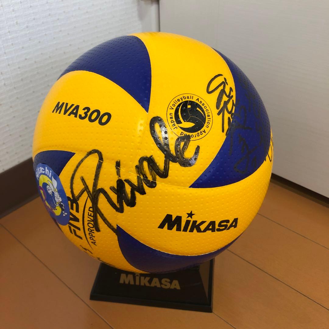 女子バレーボールチーム 日立リヴァーレ 野中瑠衣選手他 検定球サインボール