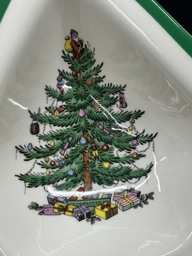 【使用美品】SPODE スポード　トレイ　皿　クリスマスツリー　England