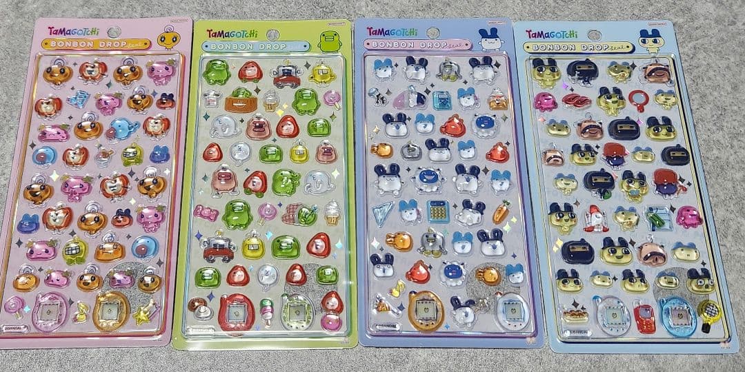 正規たまごっちボンボンドロップシール４枚 はっぴーフォン6枚etc.