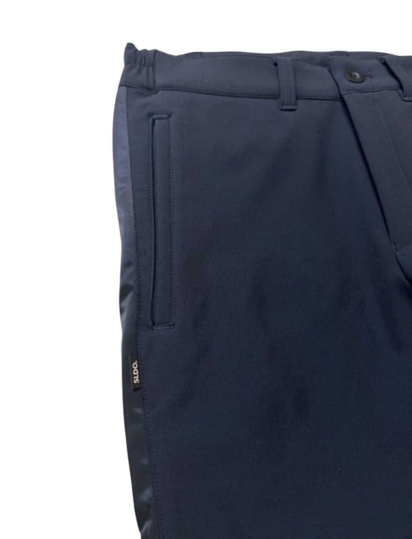新品SLDO　裏起毛プライムフレックスサテンラインパンツ　NAVY XL