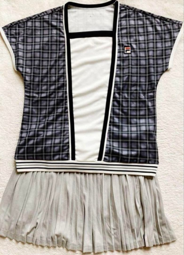 No.122 FILA 【数量限定】BLACKチェックのゲームシャツ☆XL☆新品