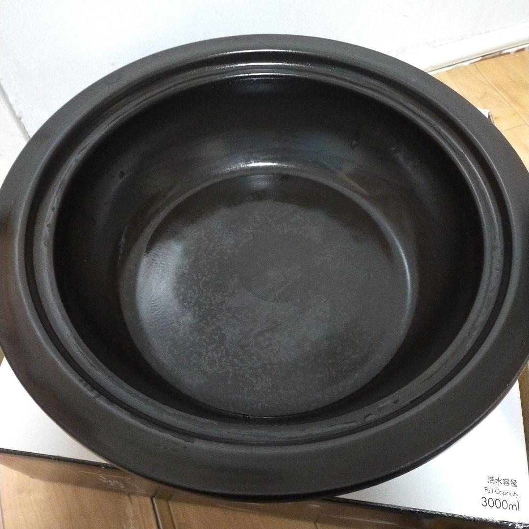 HARIO 丸型土鍋 3000ml 透明ガラス蓋付き