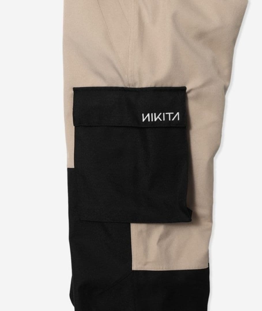 NIKITA レディース L スノボパンツ ワイド ベージュ黒