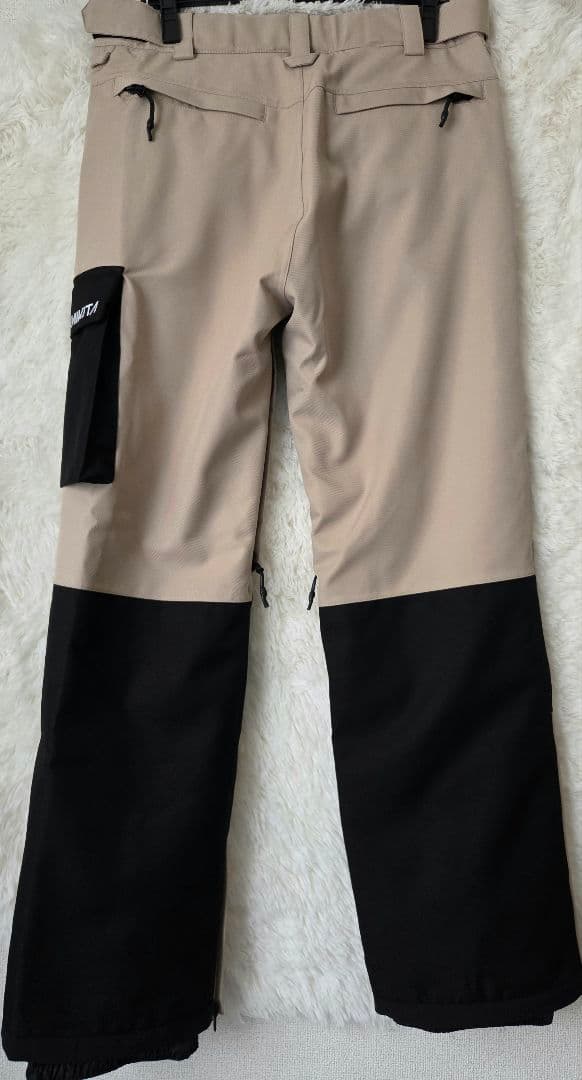 NIKITA レディース L スノボパンツ ワイド ベージュ黒