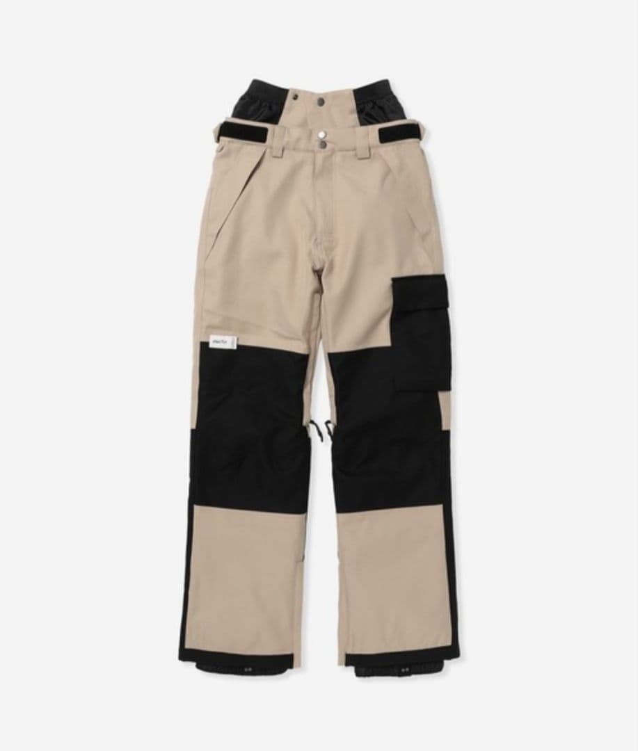 NIKITA レディース L スノボパンツ ワイド ベージュ黒
