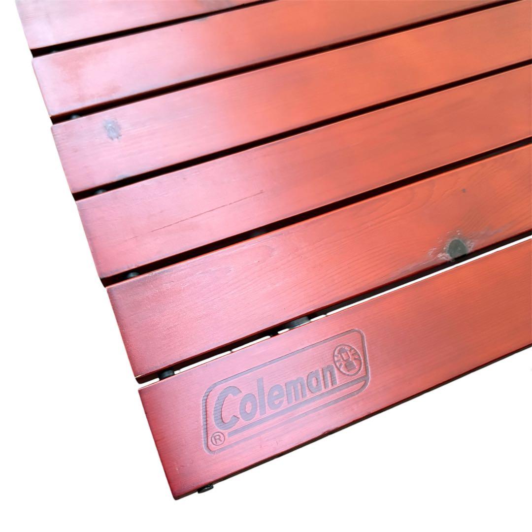 【美品】Coleman ウッドロール2ステージテーブル　110