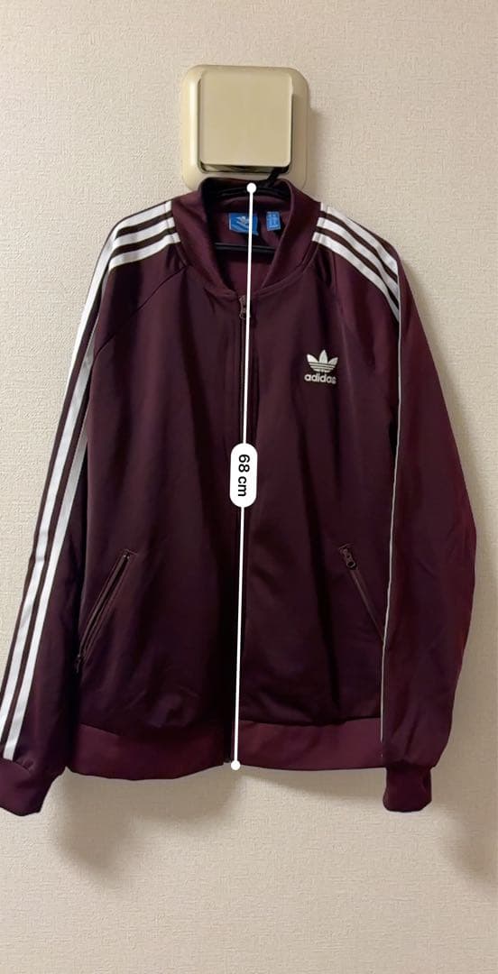 adidas バーガンディ トラックジャケット