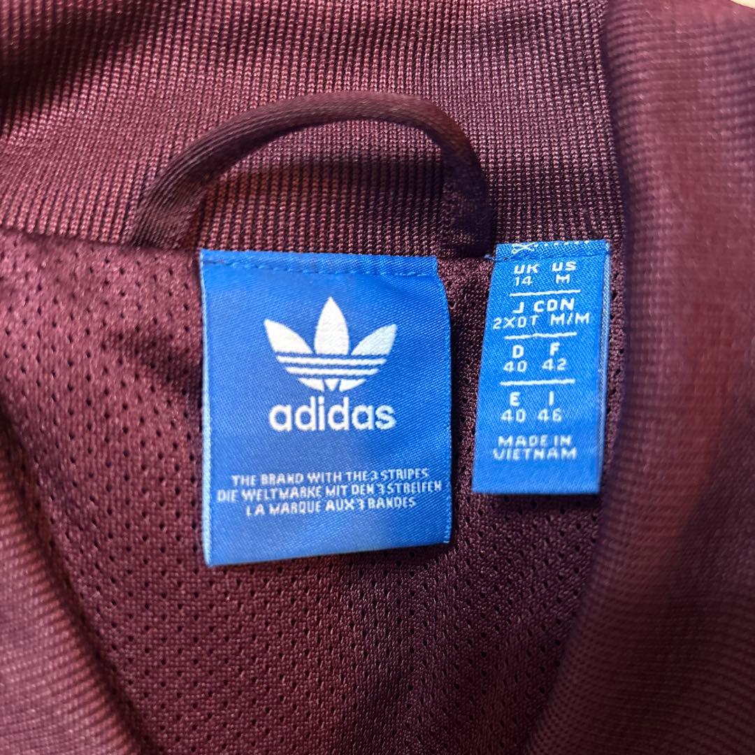 adidas バーガンディ トラックジャケット