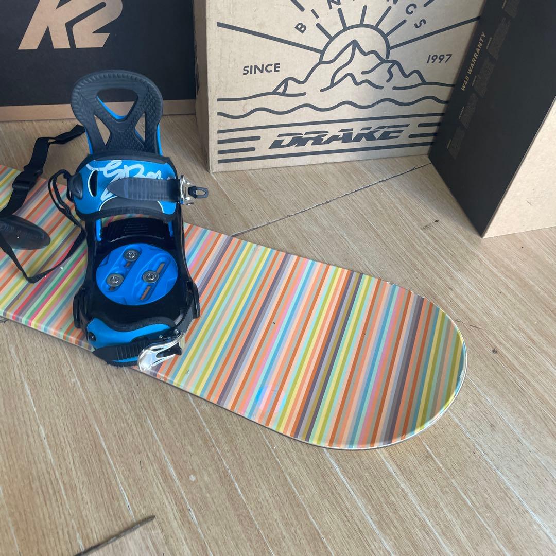 BURTON　キッズスノーボードセット　121cm　バートン　バイン付4点セット