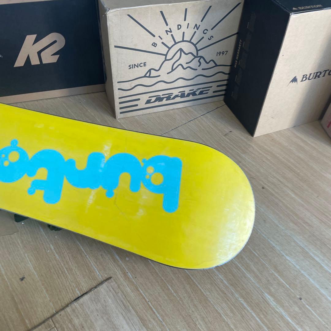 BURTON　キッズスノーボードセット　121cm　バートン　バイン付4点セット