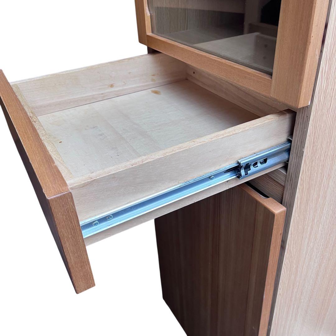 【最終価格】　無印良品 タモ材 食器棚 カップボード キャビネット　廃盤品