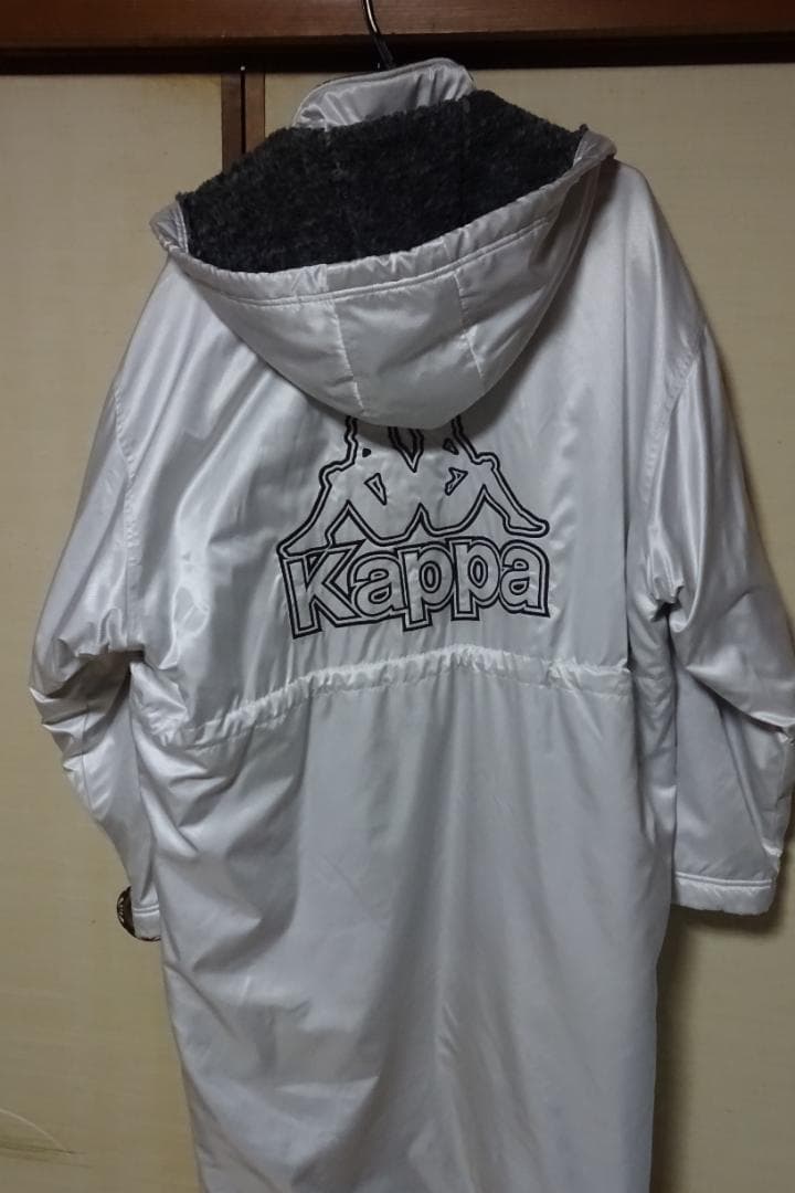 Kappa フェニックス フード付きベンチコート ホワイト フリース裏地